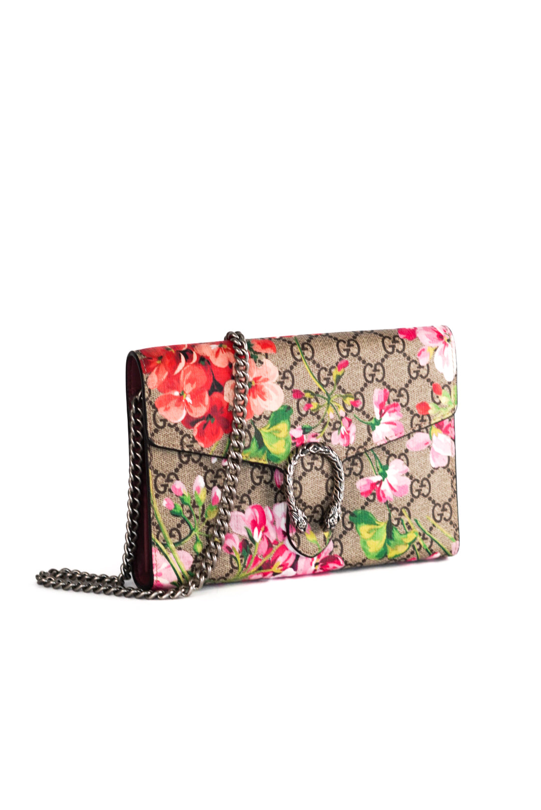 Gucci Multicolor GG Supreme Canvas and Leather Blooms Dionysus Wallet On Chain
Limited Edition