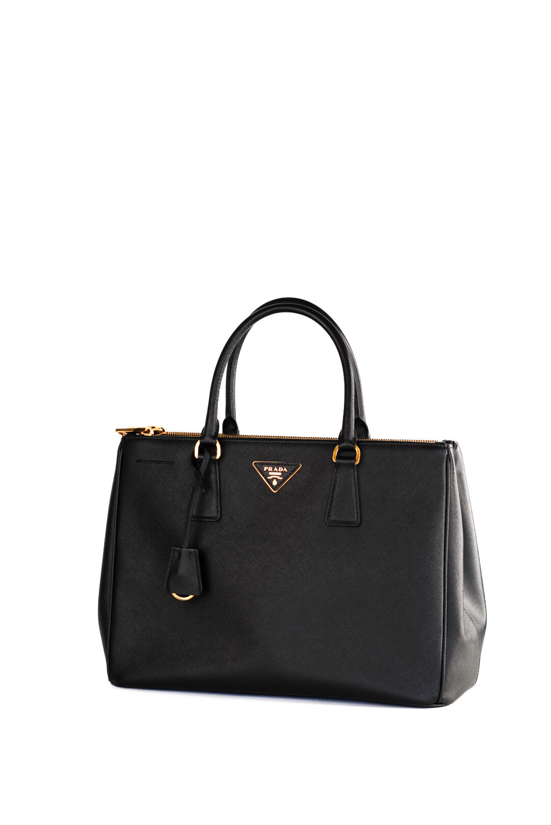 Prada Saffiano Medium Galleria Double Zip Tote Black