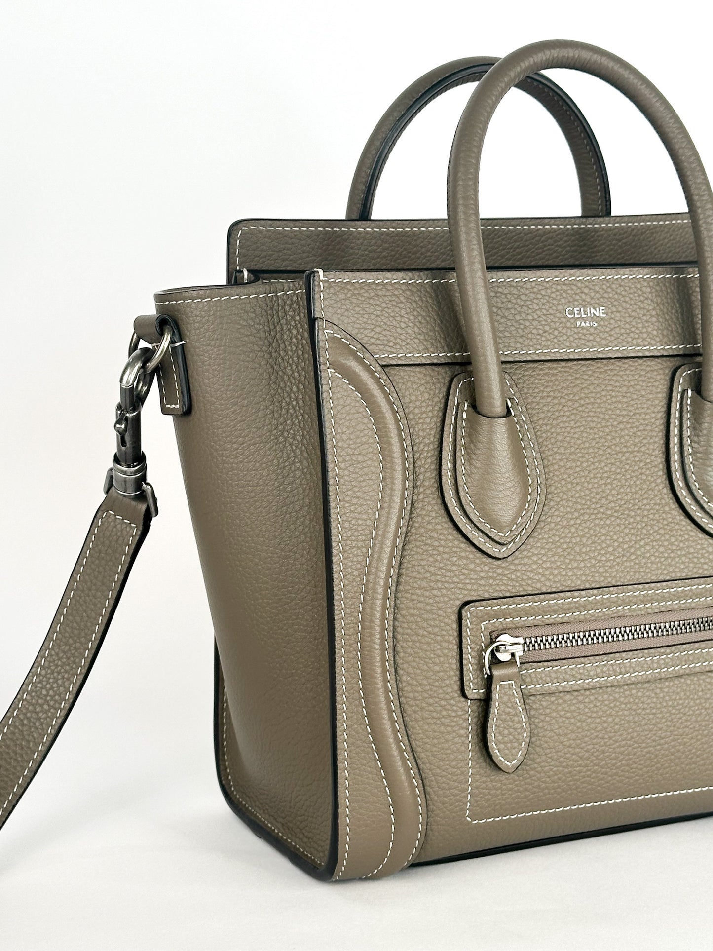 Celine Nano Luggage in Drummed Calfskin