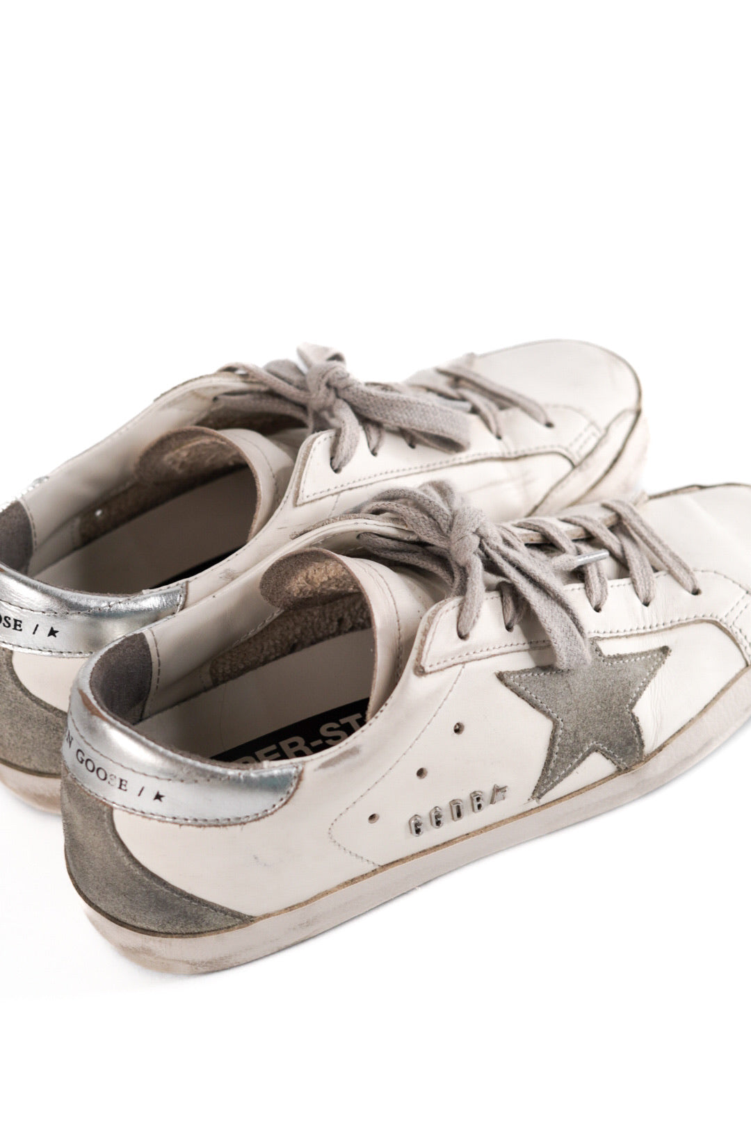 Golden Goose Leather and Suede Superstar Low Top Sneakers Size 36