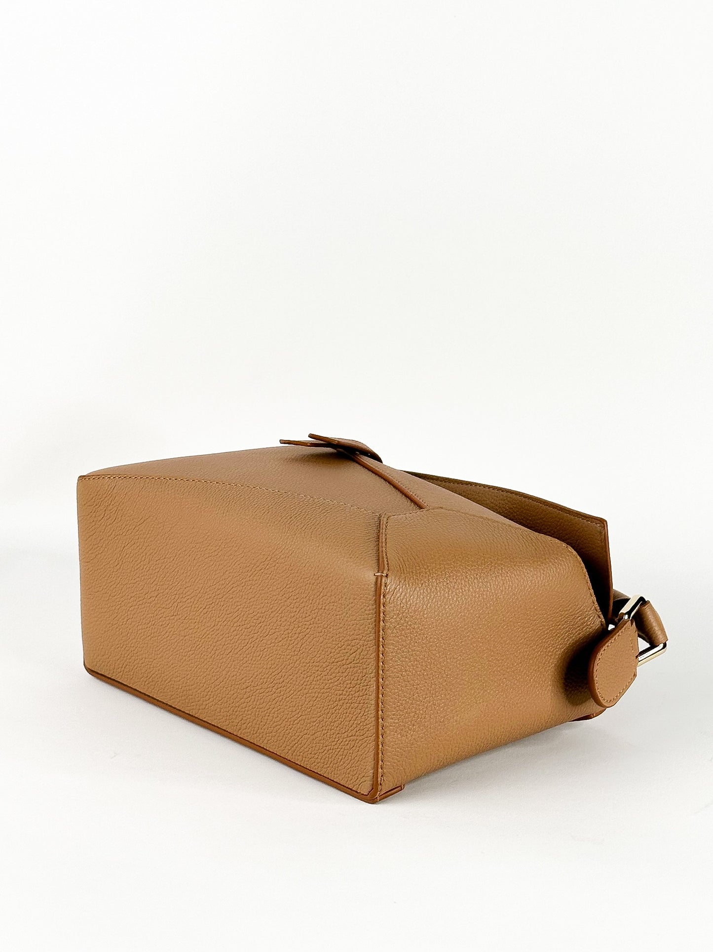 Loewe Puzzle Edge Small Leather Handbag in Toffee