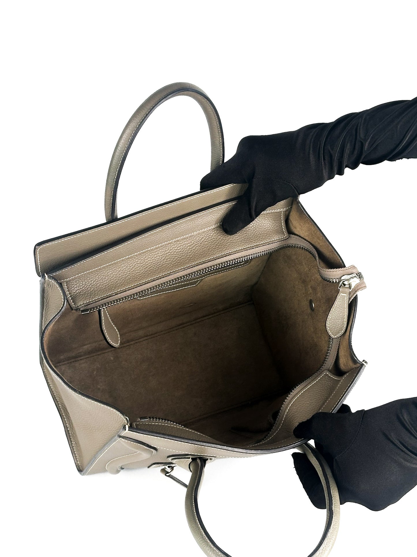Celine Luggage Micro Drummed Calfskin Souris
