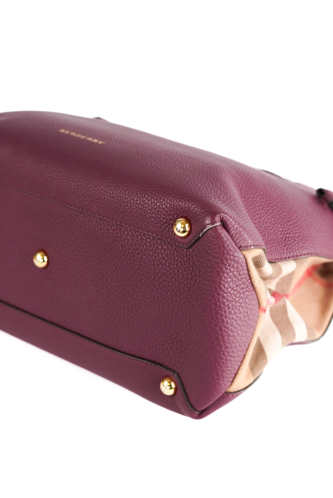 Burberry Medium Leather and House Check Banner Satchel