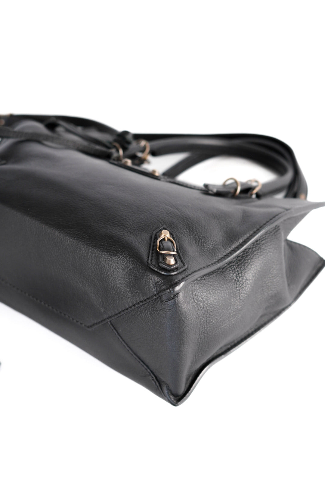 Balenciaga Calfskin Papier Mini A4 Tote Black