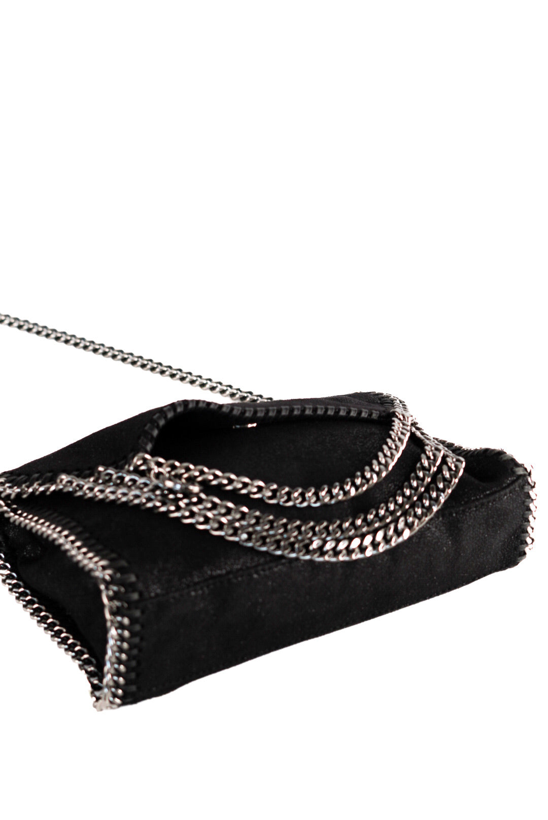Stella Maccartney Shaggy Deer Falabella Crossbody Bag Black