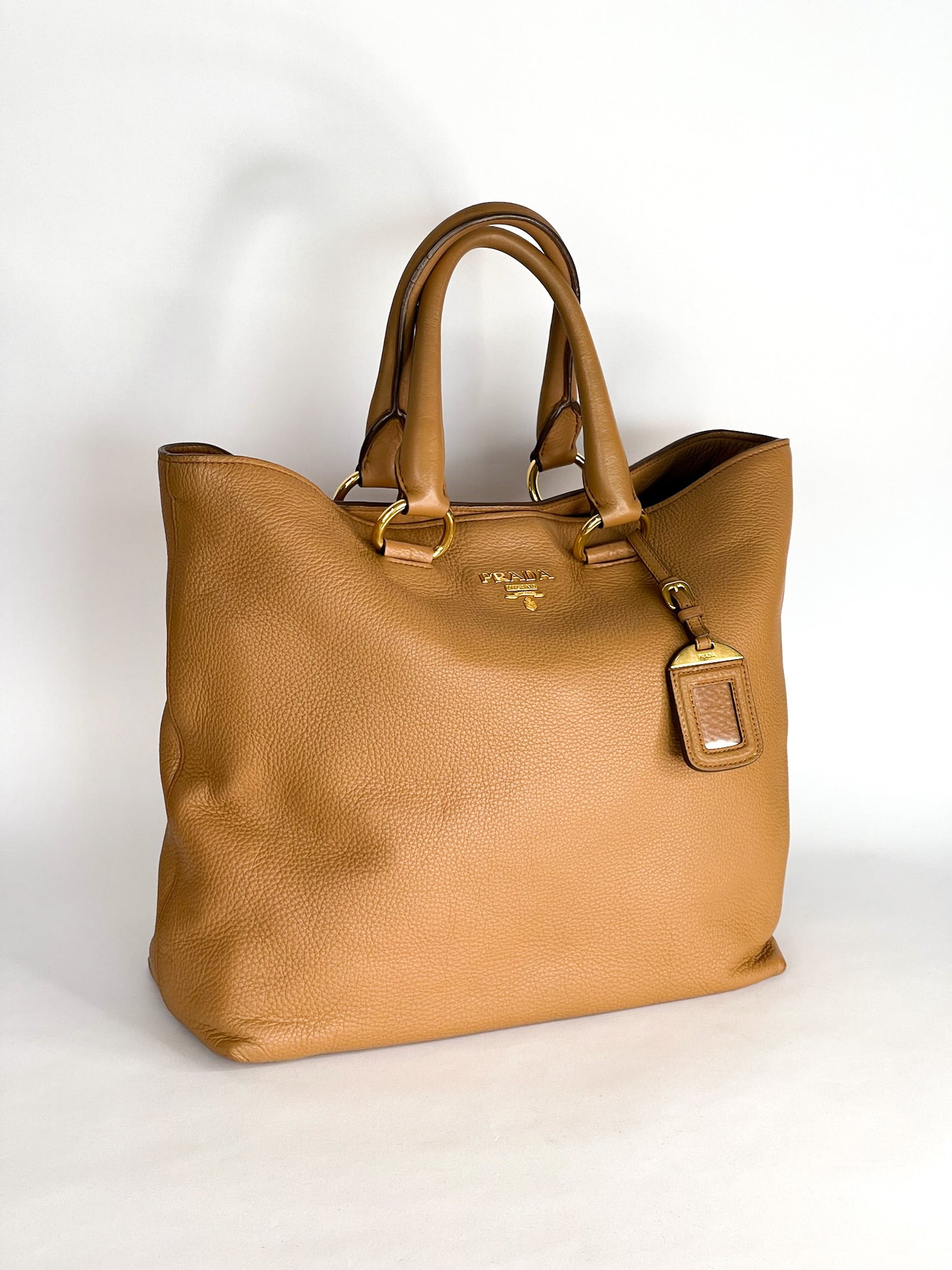 Prada Vitello Daino Leather Two Way Tote Bag