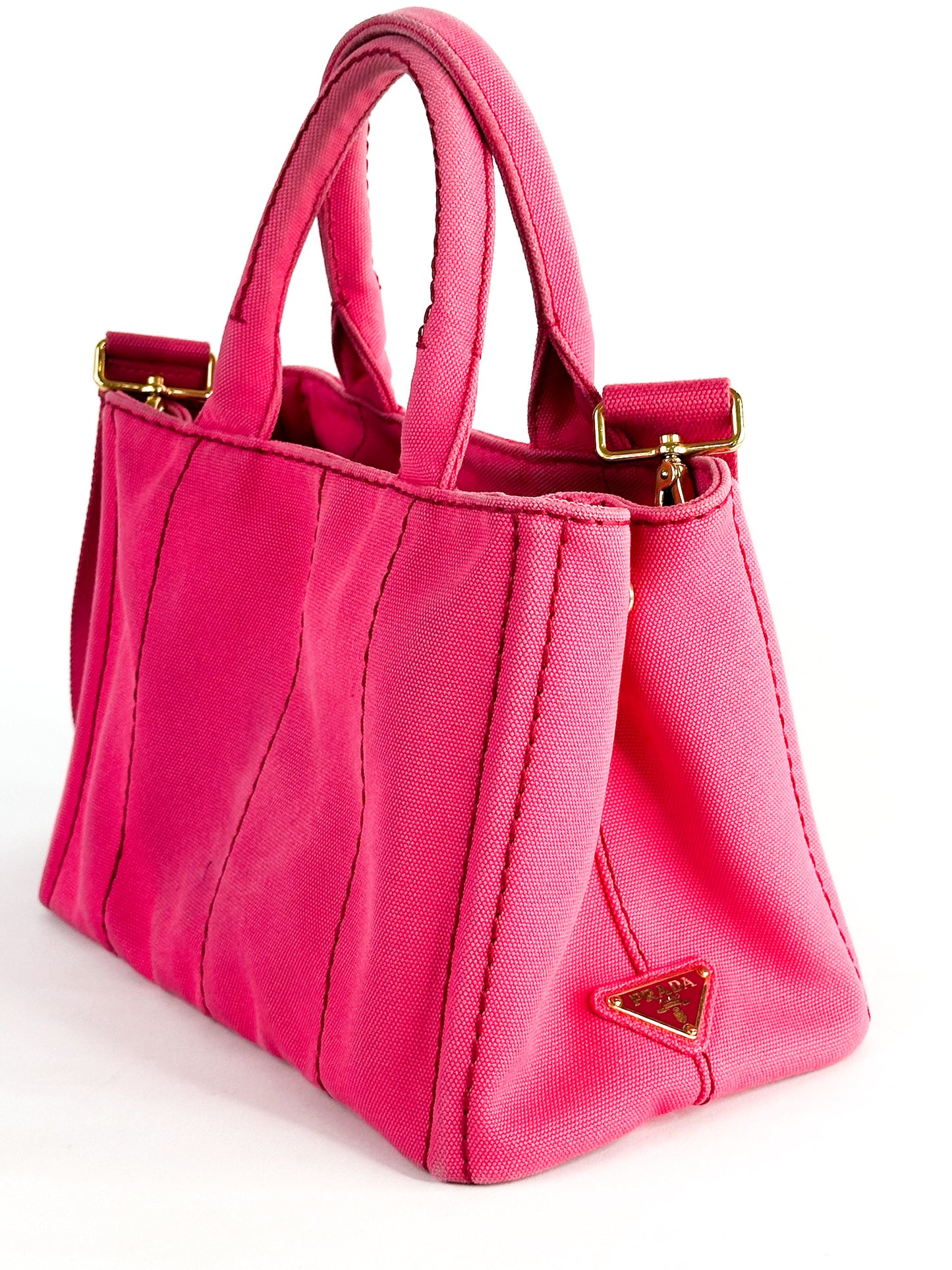 Prada Canapa Tote Pink Small