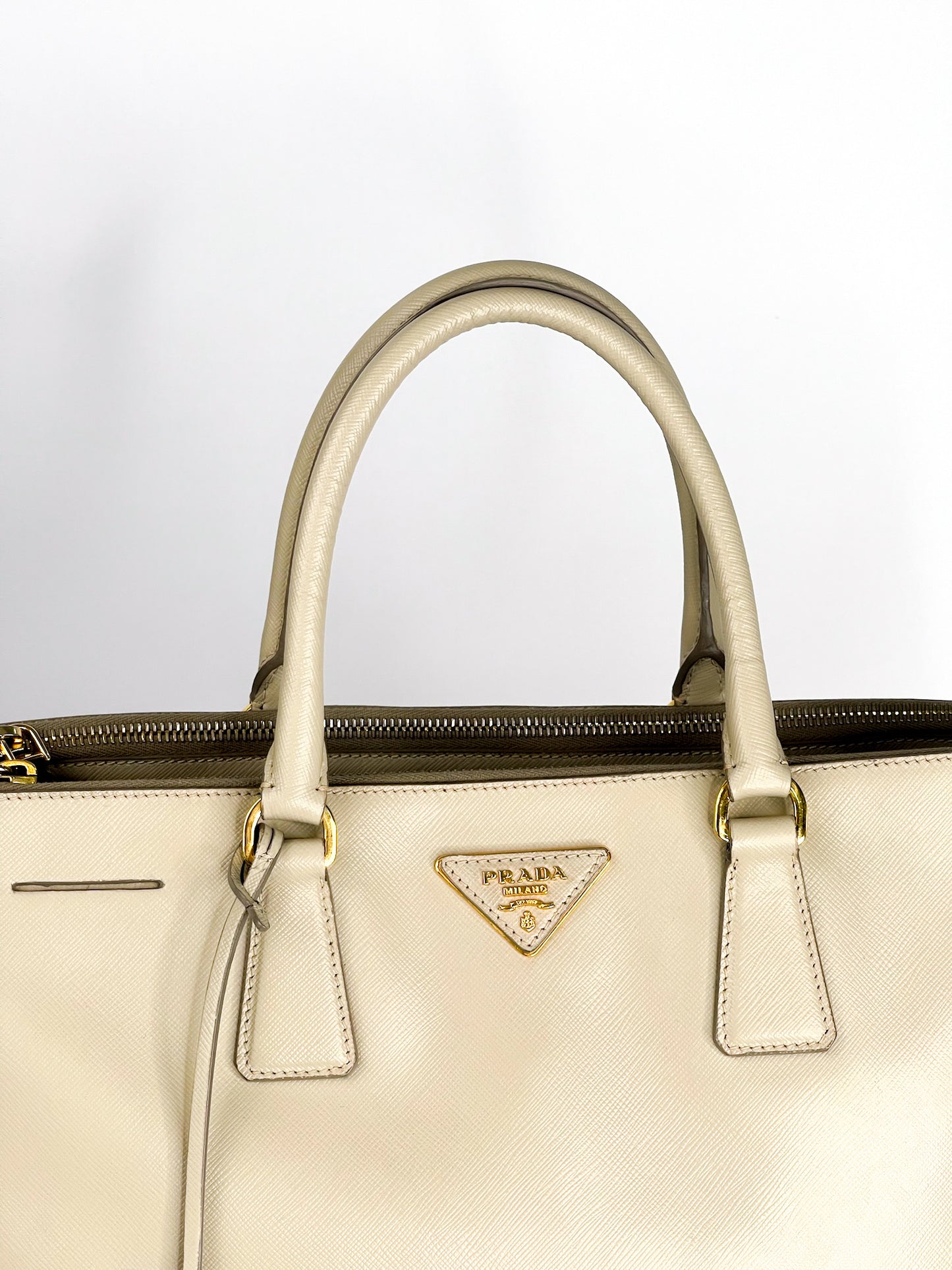 Prada Galleria Saffiano Leather Taupe
