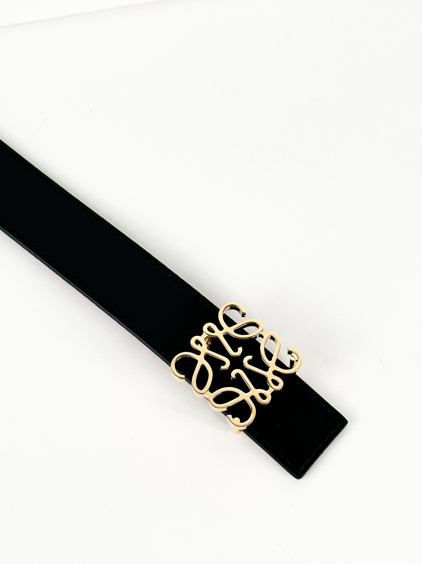 Loewe Anagram Logo Reversible Leather Belt Black/Brown