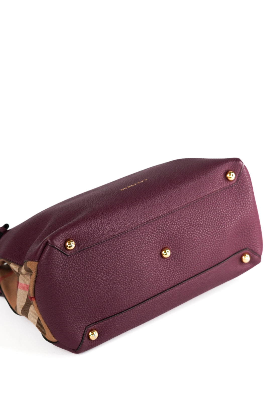Burberry Medium Leather and House Check Banner Satchel