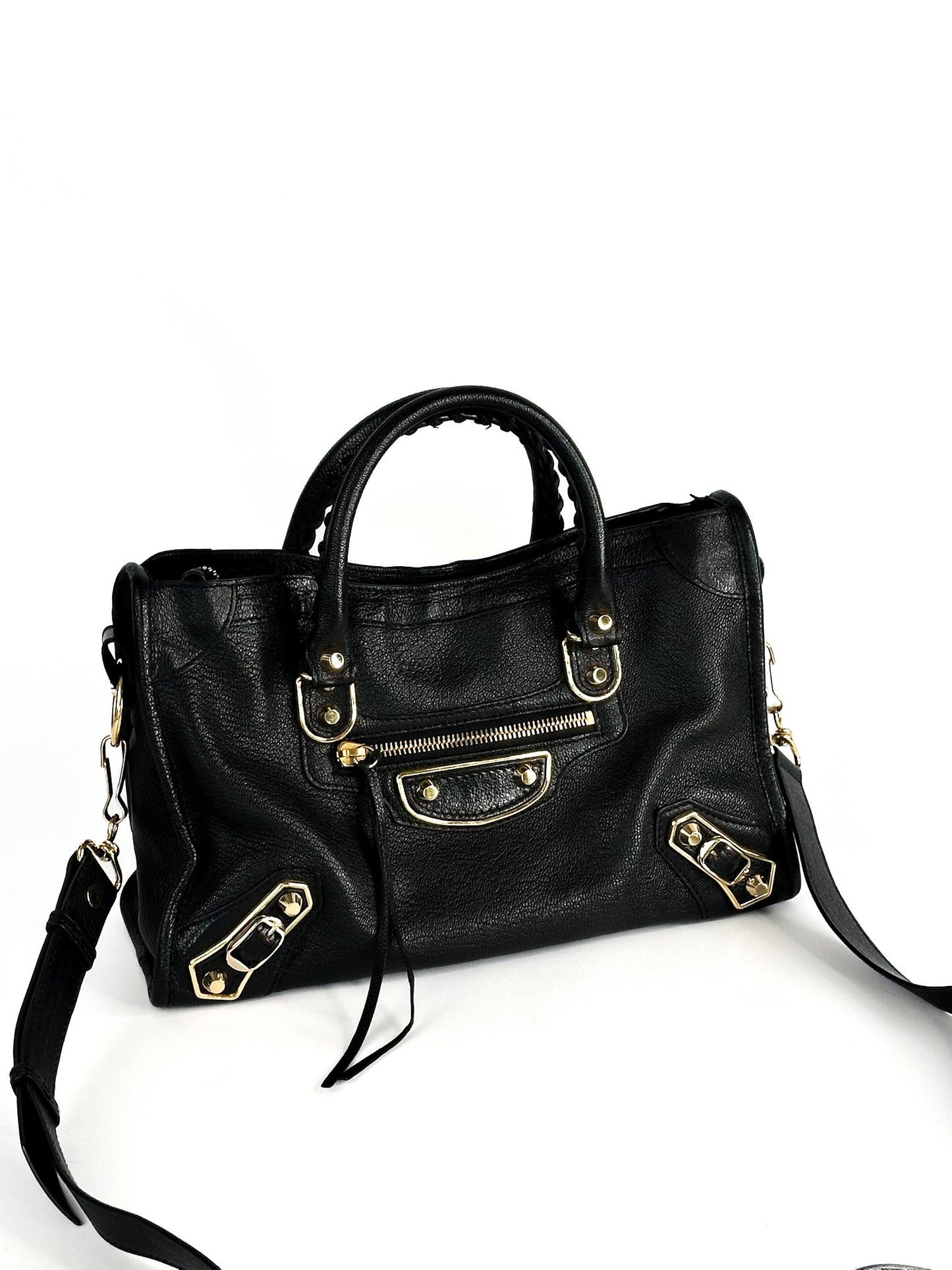 Balenciaga Classic City Small Metallic Edge Black