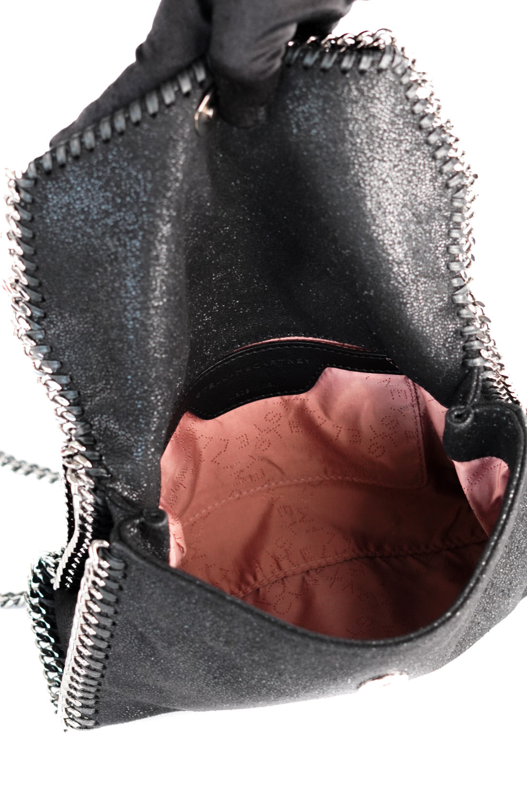 Stella Maccartney Shaggy Deer Falabella Crossbody Bag Black