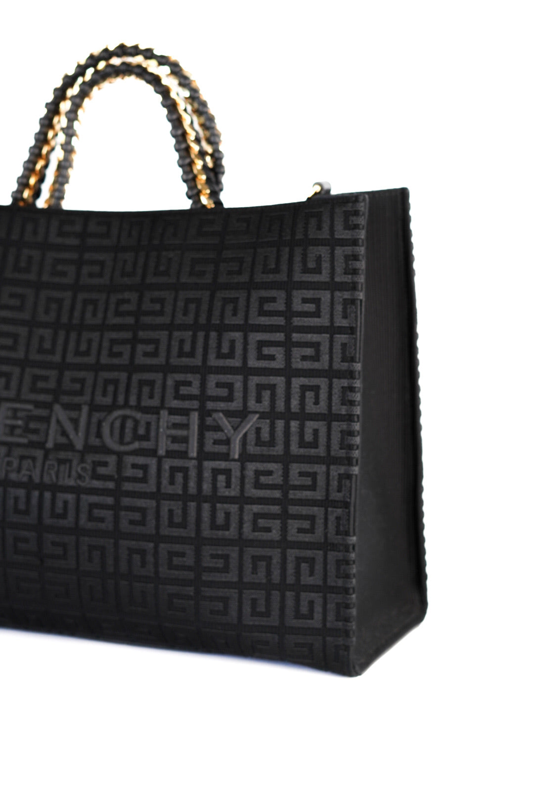 Givenchy Medium G-Tote Shopping Bag in 4G Embroidery with Chain