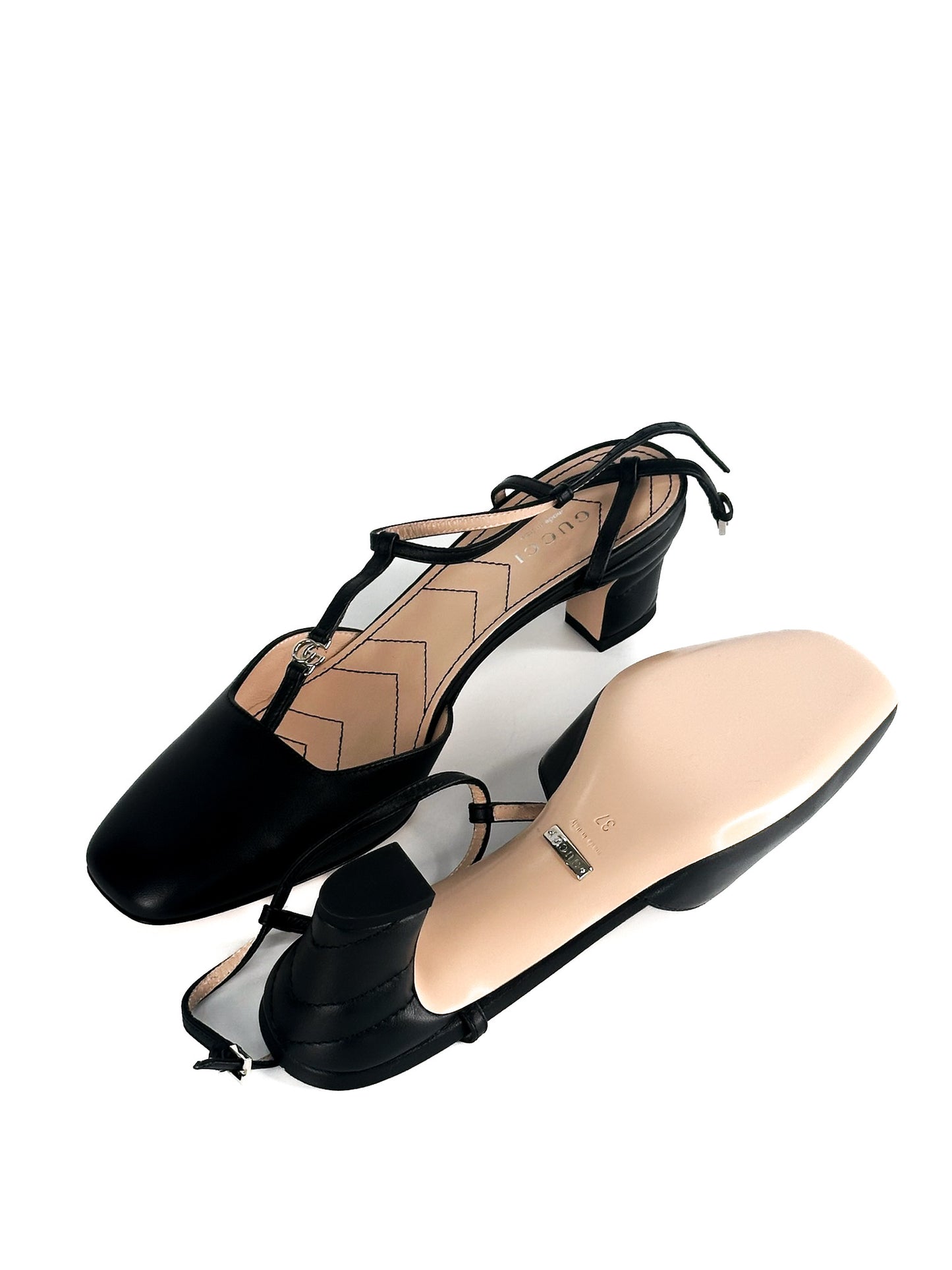 Gucci Petite GG Slingback Pumps Size 37