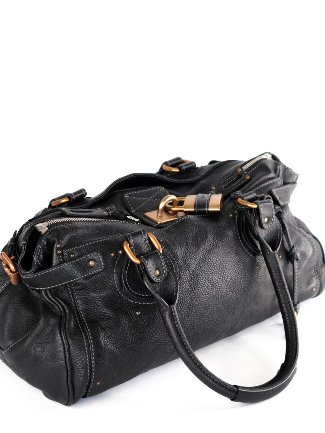 Chloé Black Paddington Leather Handbag