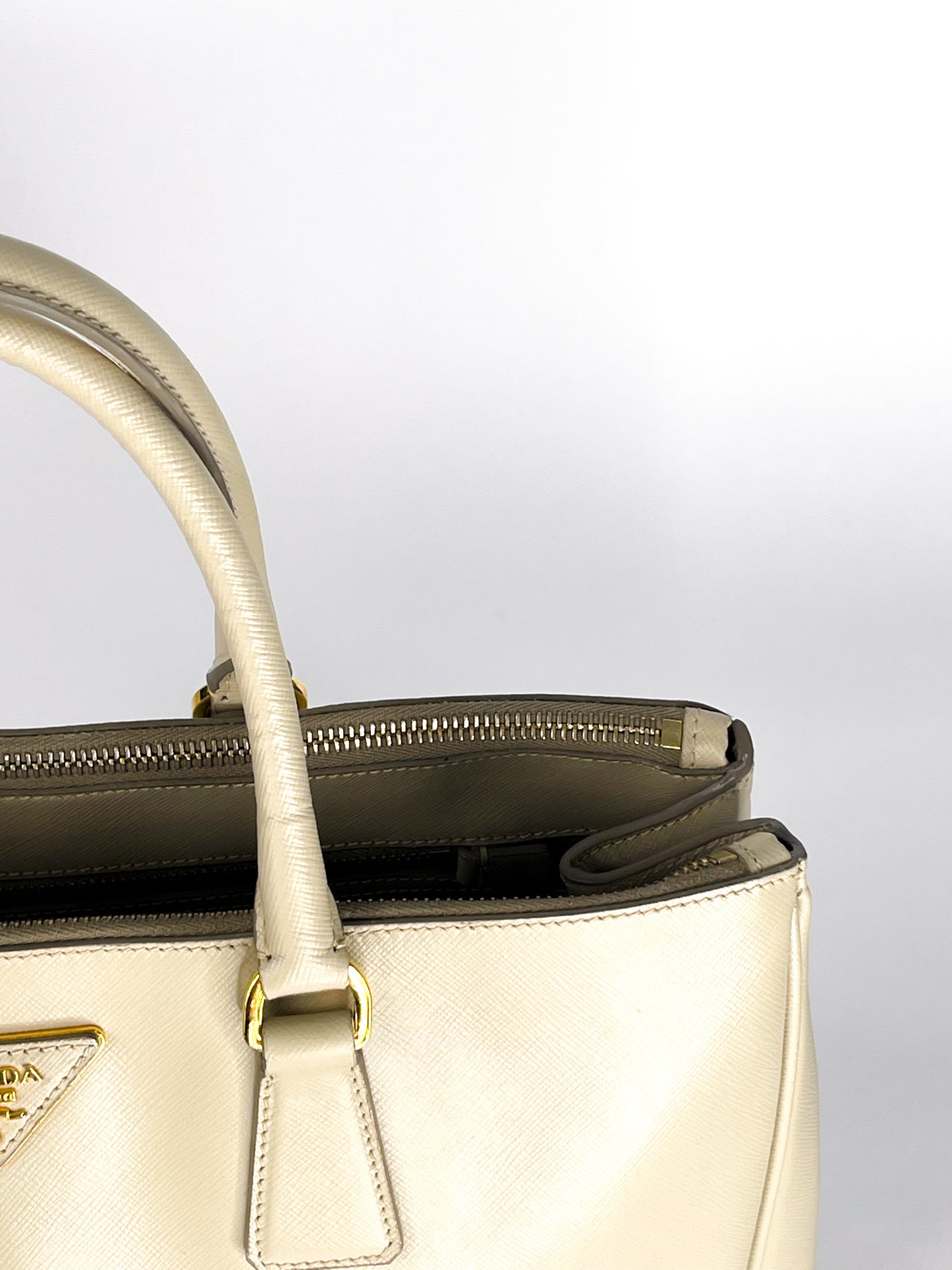 Prada Galleria Saffiano Leather Taupe