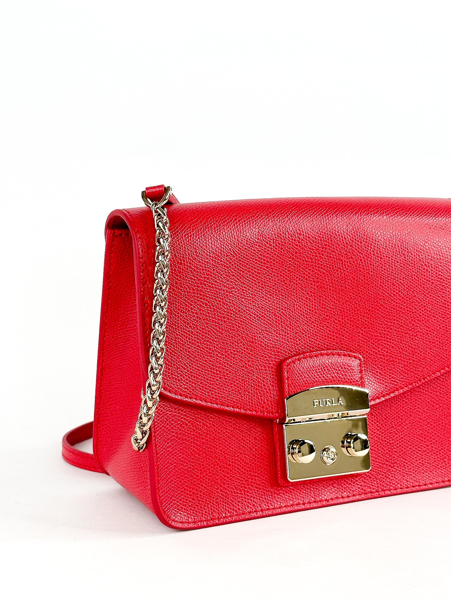 Furla Metropolis Crossbody Bag Small in Red