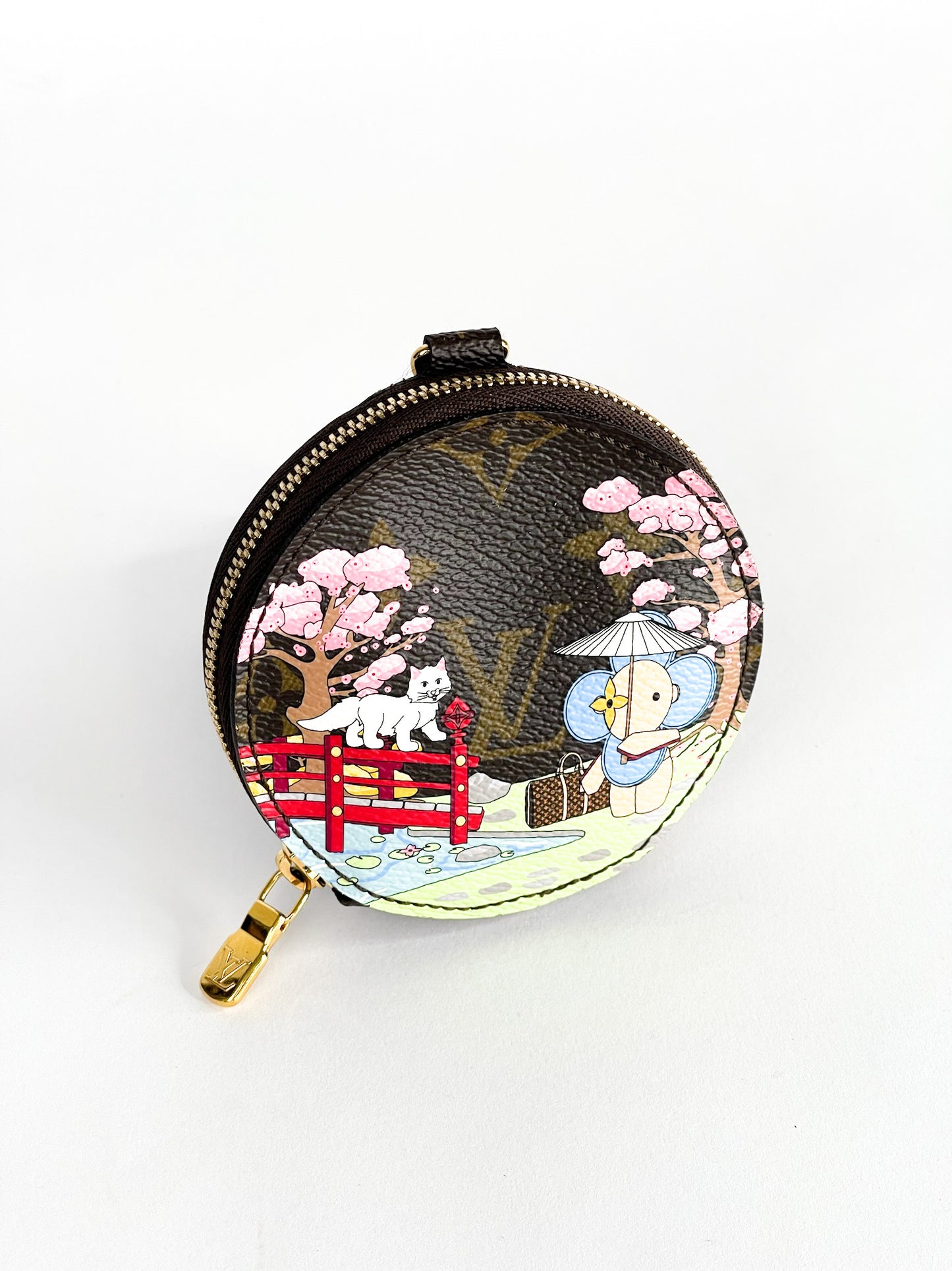 Louis Vuitton Round Coin Purse Monogram Vivienne Wisteria Pink