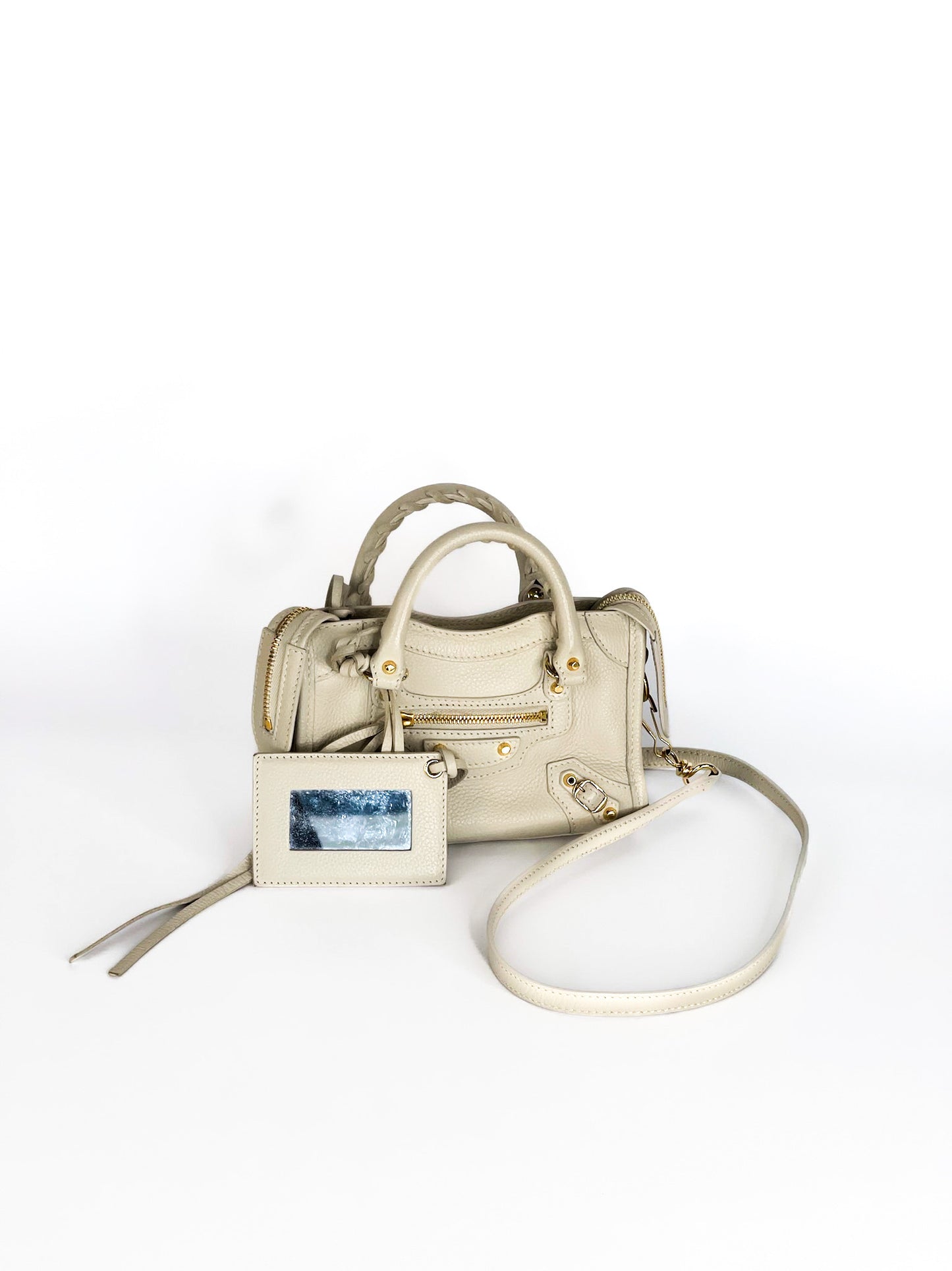 Balenciaga City Nano Blanc Creme Gold Hardware