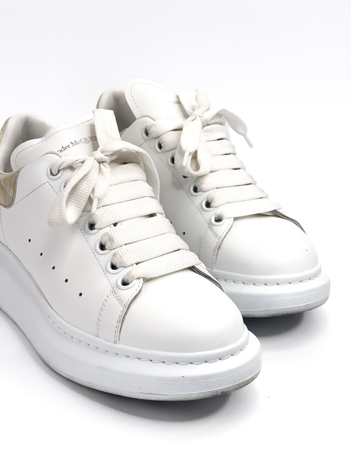 Alexander McQueen White Leather Sneakers Size 38