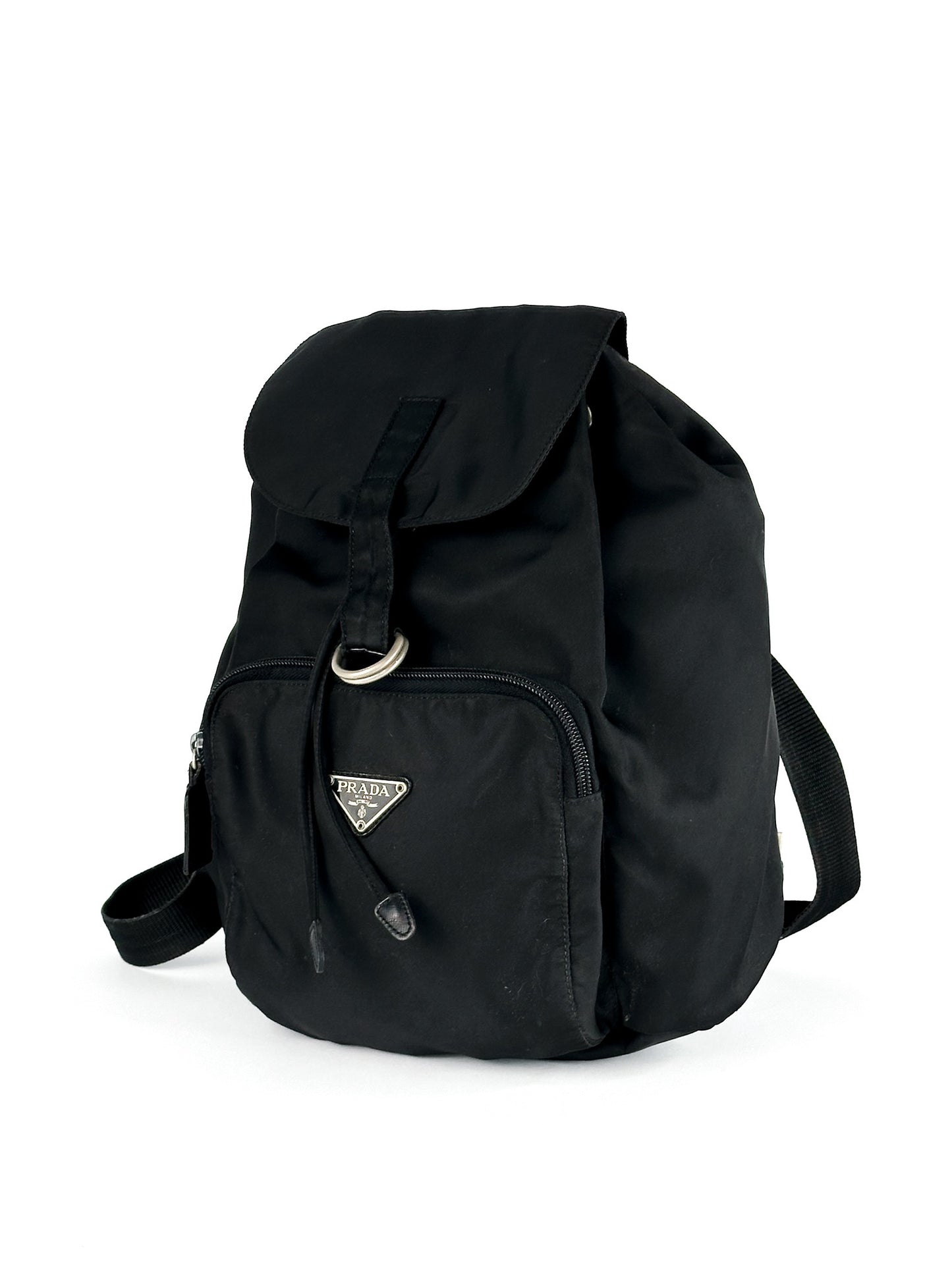 Prada Nylon Vela Mini Cinch Backpack Black