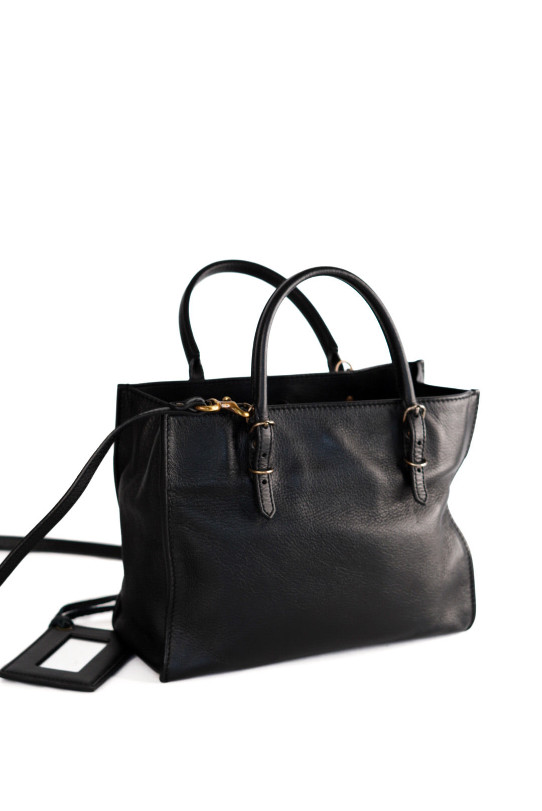 Balenciaga Calfskin Papier Mini A4 Tote Black