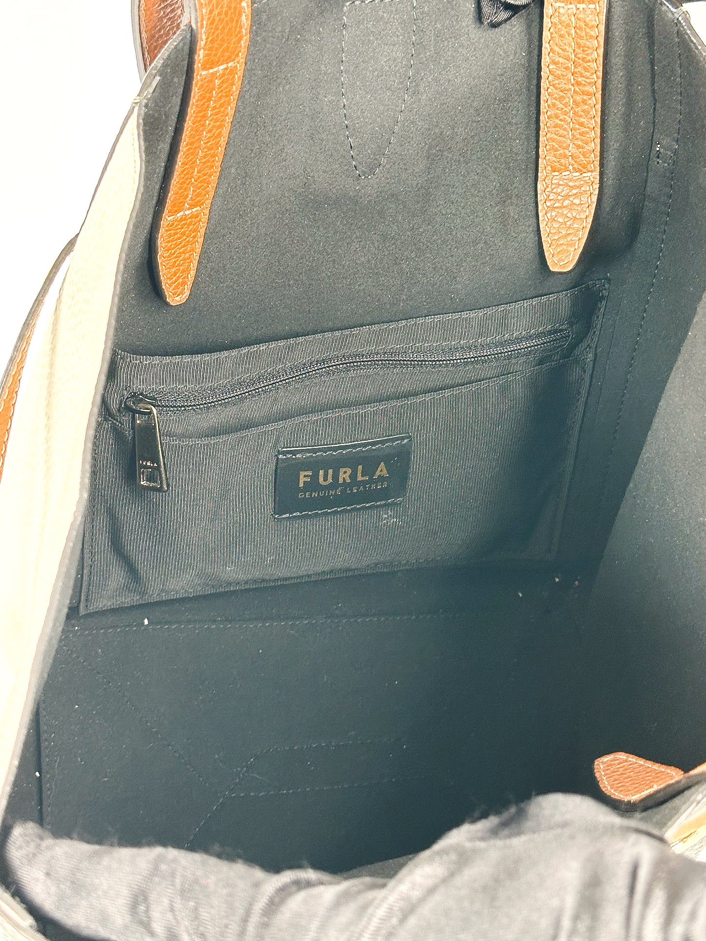 Furla Tote Pebbled Leather Color-block