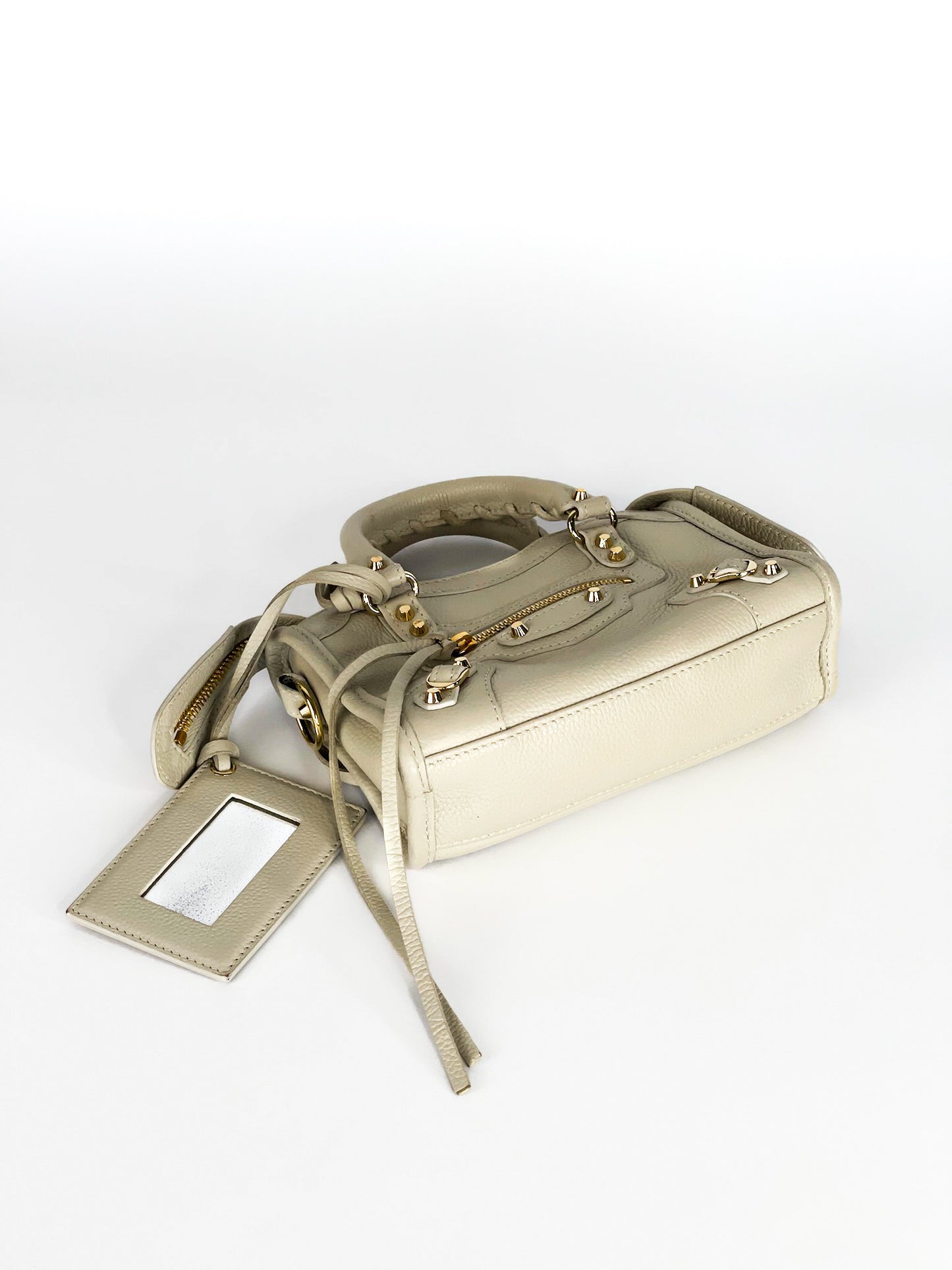 Balenciaga City Nano Blanc Creme Gold Hardware