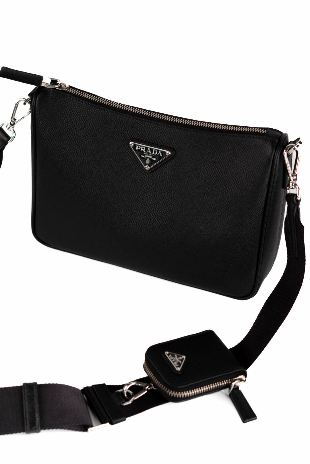 Prada Saffiano-Leather Shoulder Bag