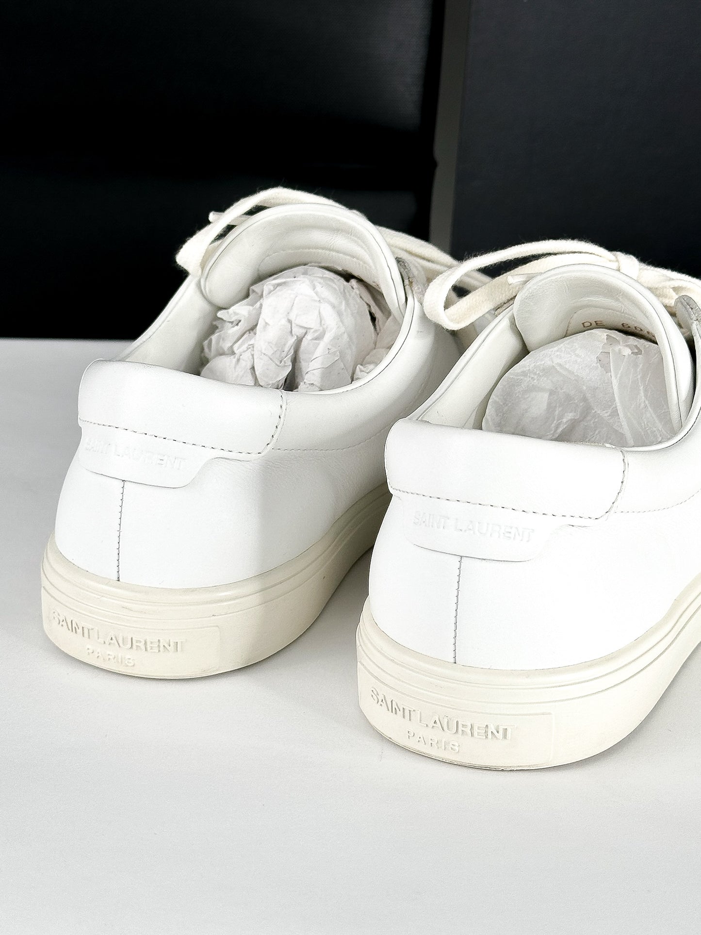 Saint Laurent Andy Low Top Leather Sneakers Size 38