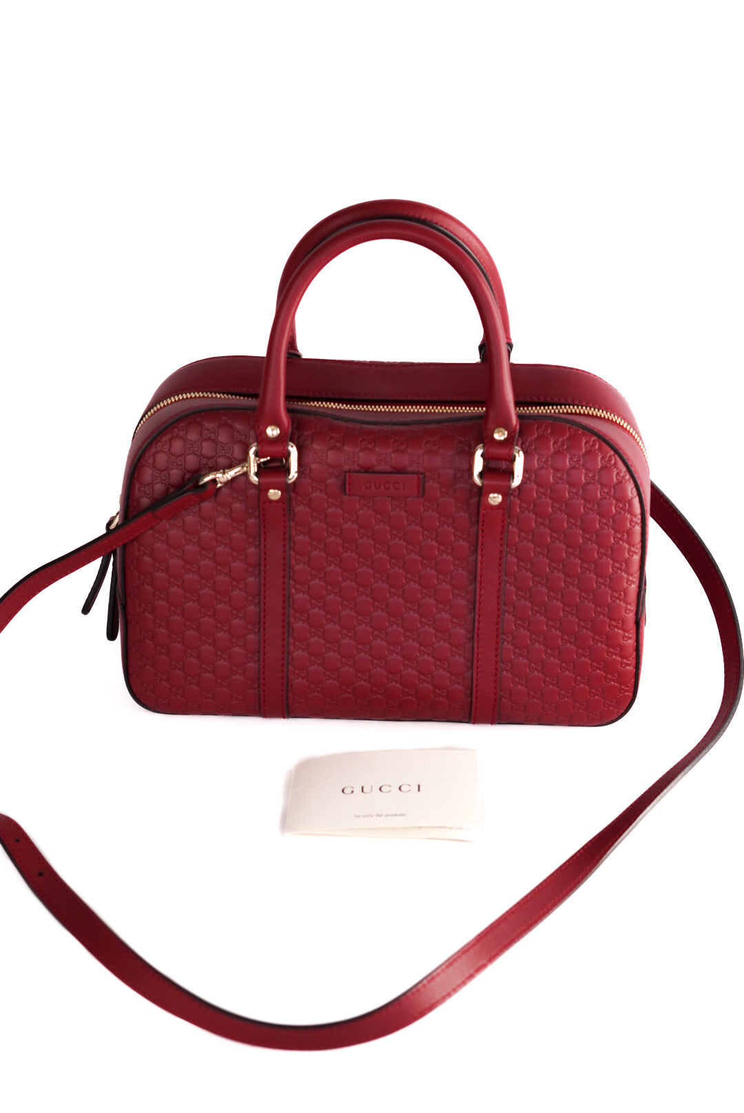 Gucci Soft Microguccissima Medium Crossbody Bag Rosso