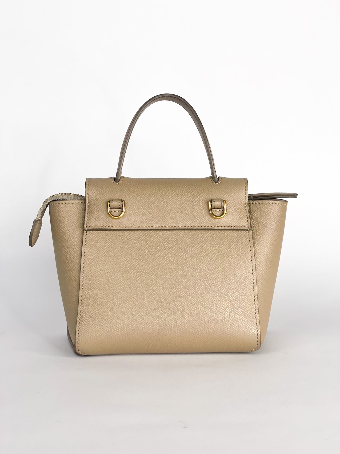 Celine Grained Calfskin Pico Belt Bag Light Taupe