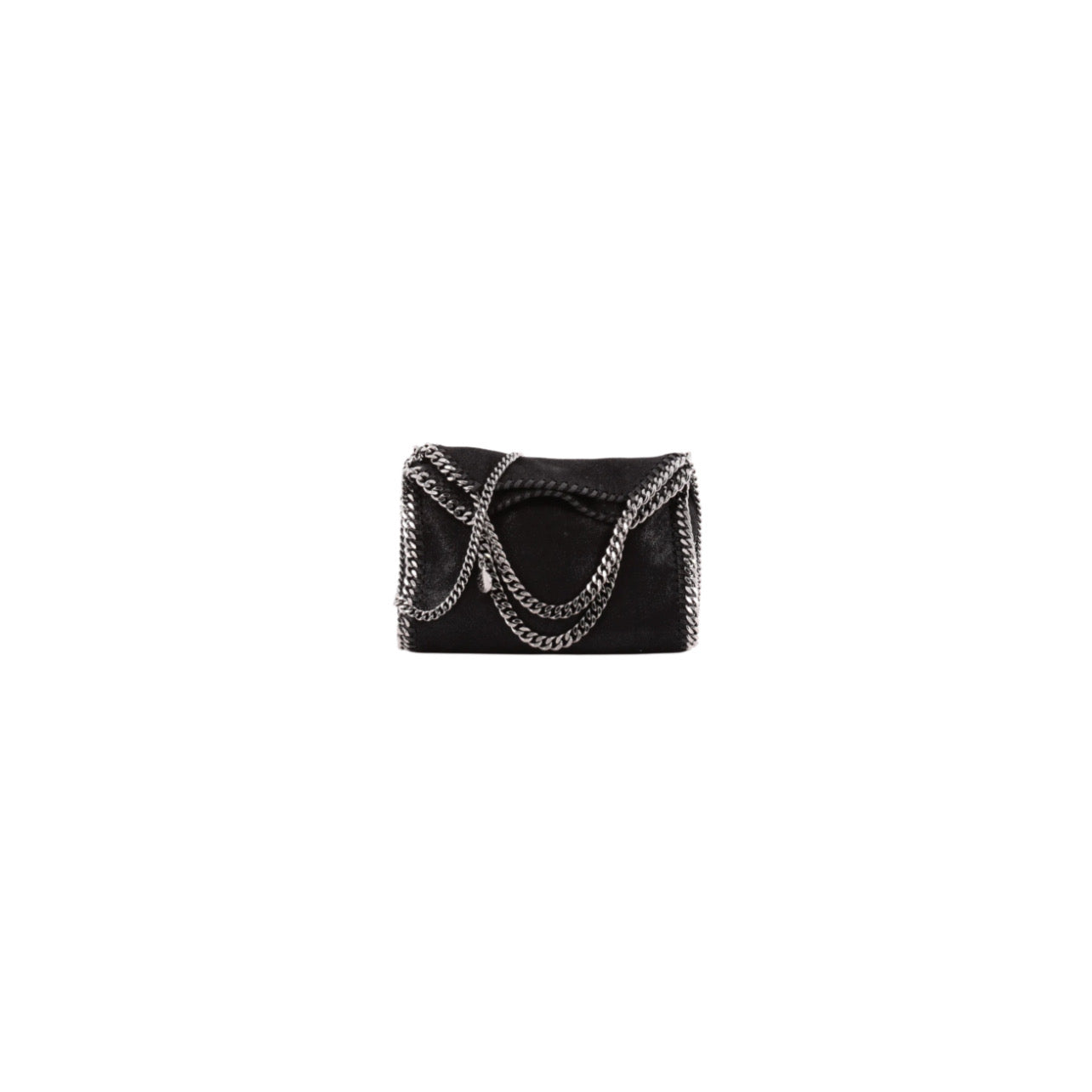 Stella Maccartney Shaggy Deer Falabella Crossbody Bag Black