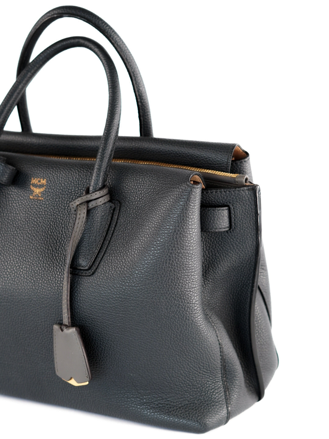 MCM Milla Pebbled Leather Tote