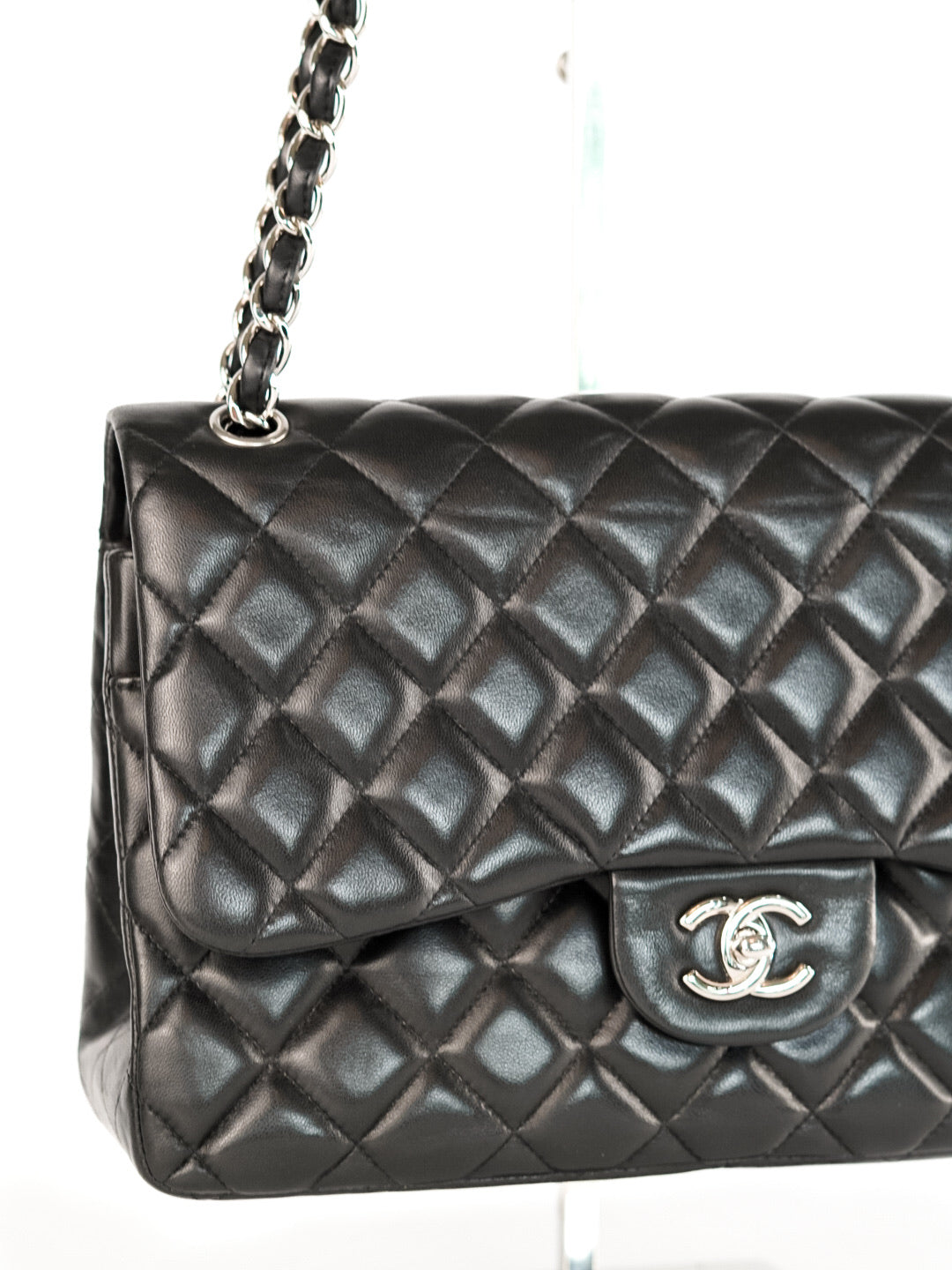 Chanel Medium Double Flap Bag Lambskin Noir