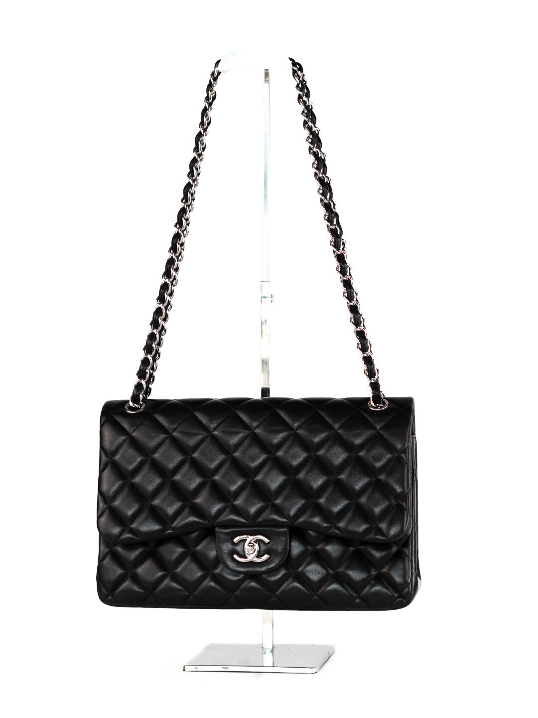 Chanel Medium Double Flap Bag Lambskin Noir
