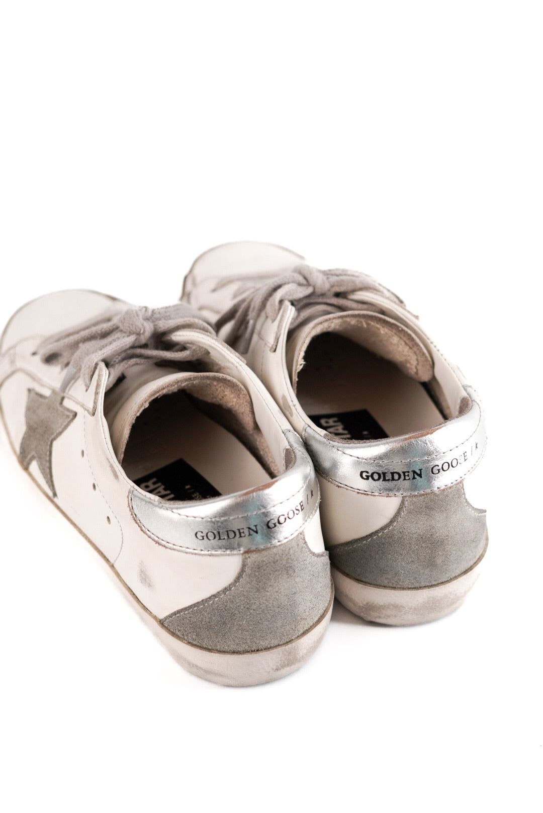 Golden Goose Leather and Suede Superstar Low Top Sneakers Size 36