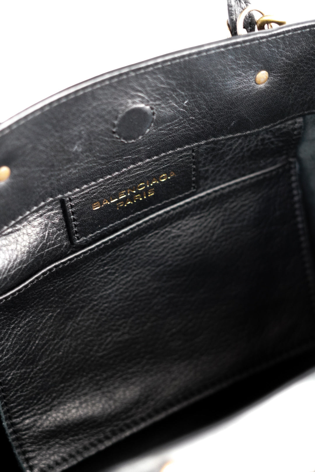 Balenciaga Calfskin Papier Mini A4 Tote Black