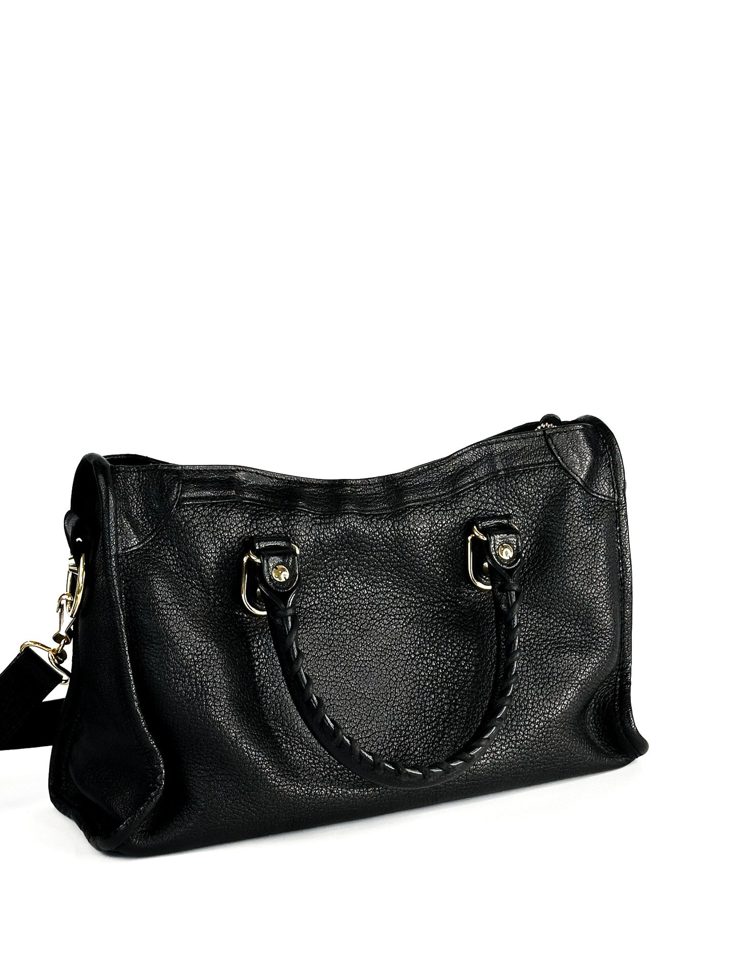 Balenciaga Classic City Small Metallic Edge Black