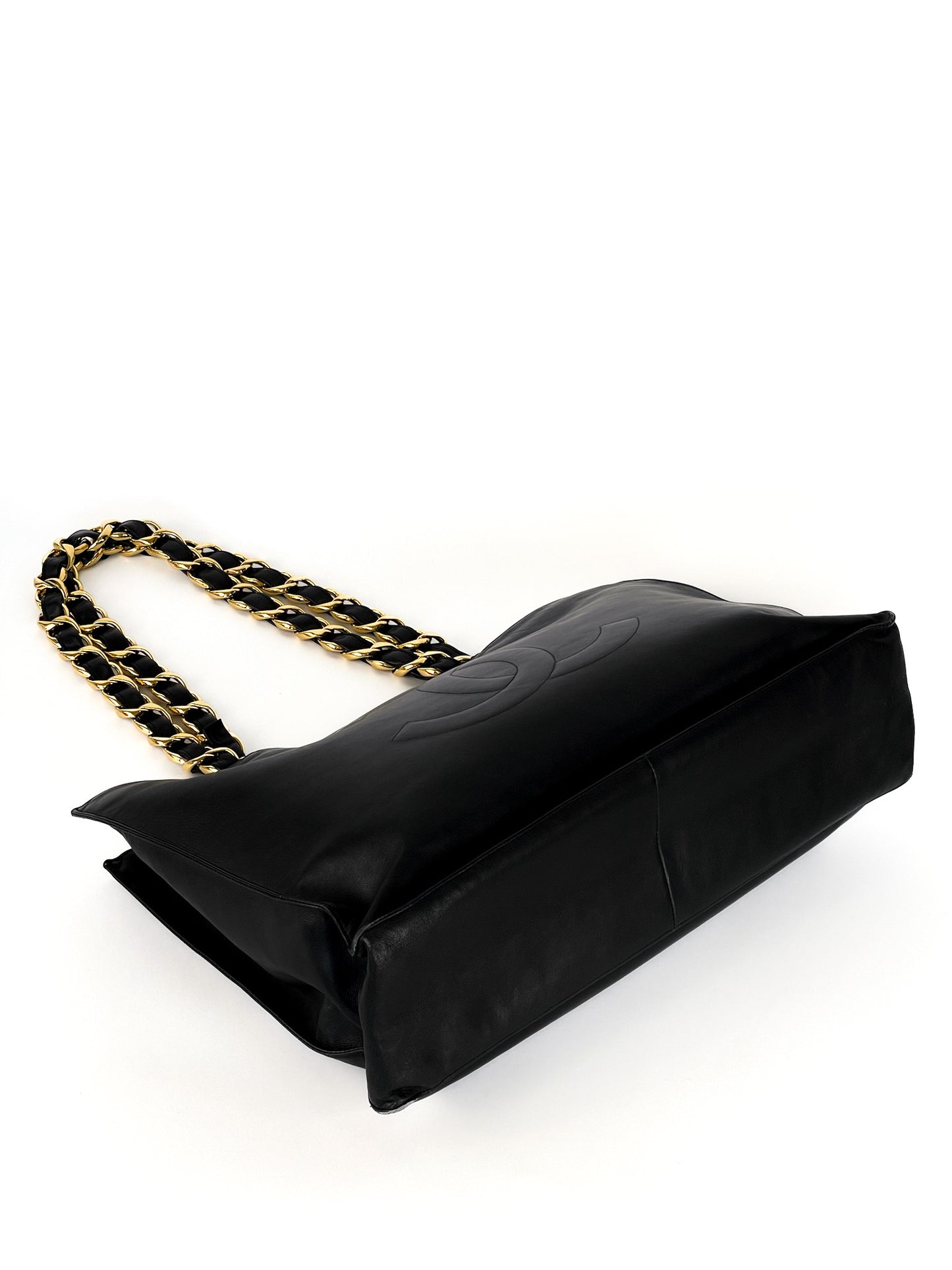 Chanel Vintage CC Logo Chain Tote Bag GHW