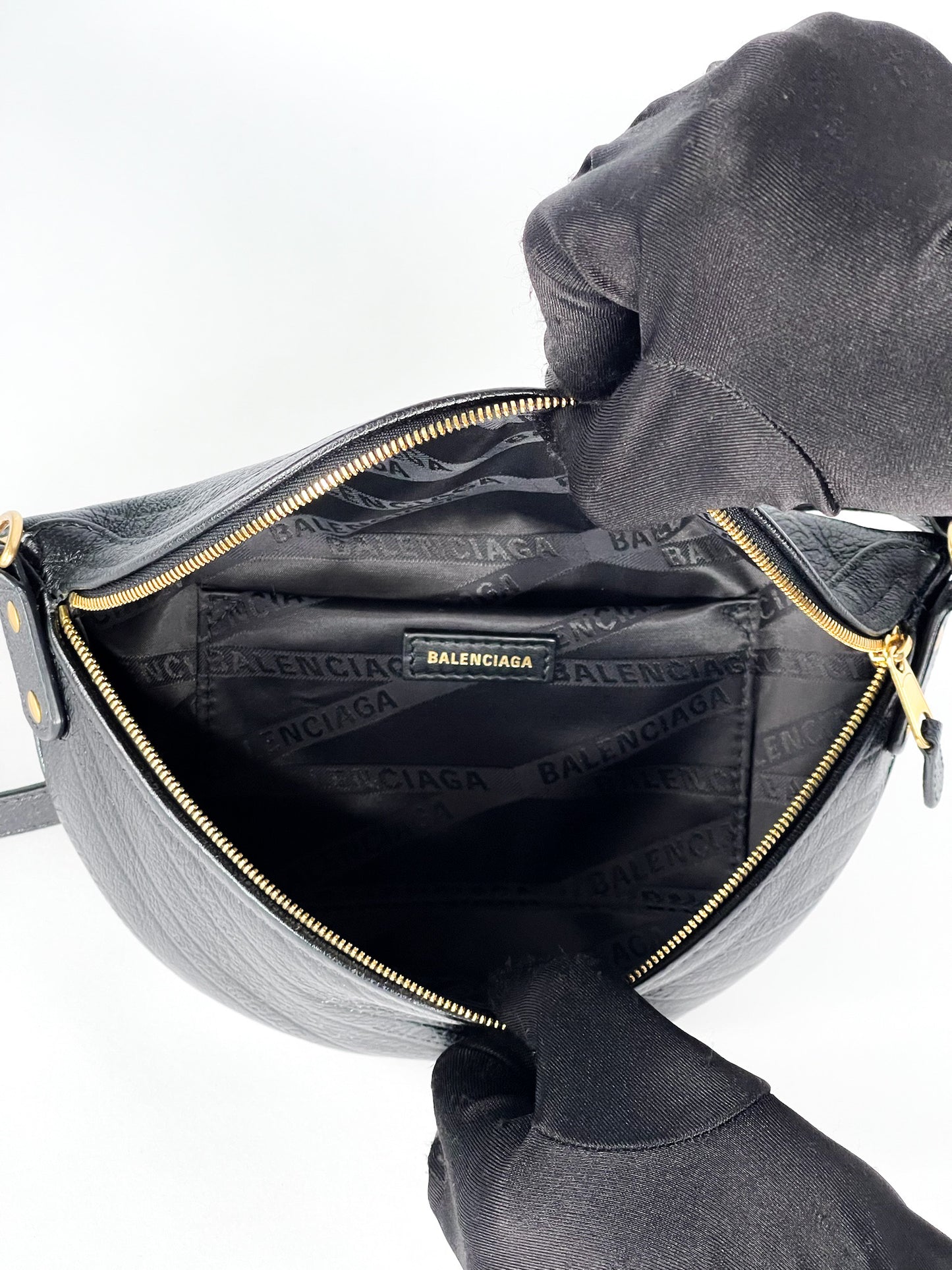 Balenciaga Leather Souvenir Belt Bag