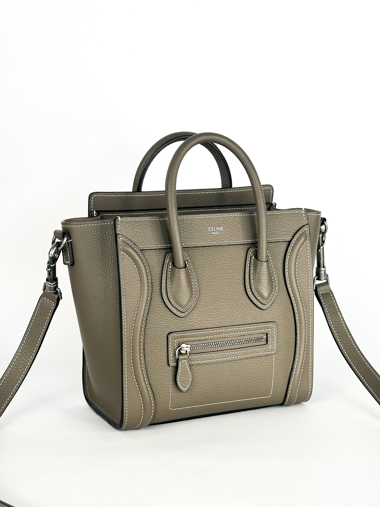 Celine Nano Luggage in Drummed Calfskin