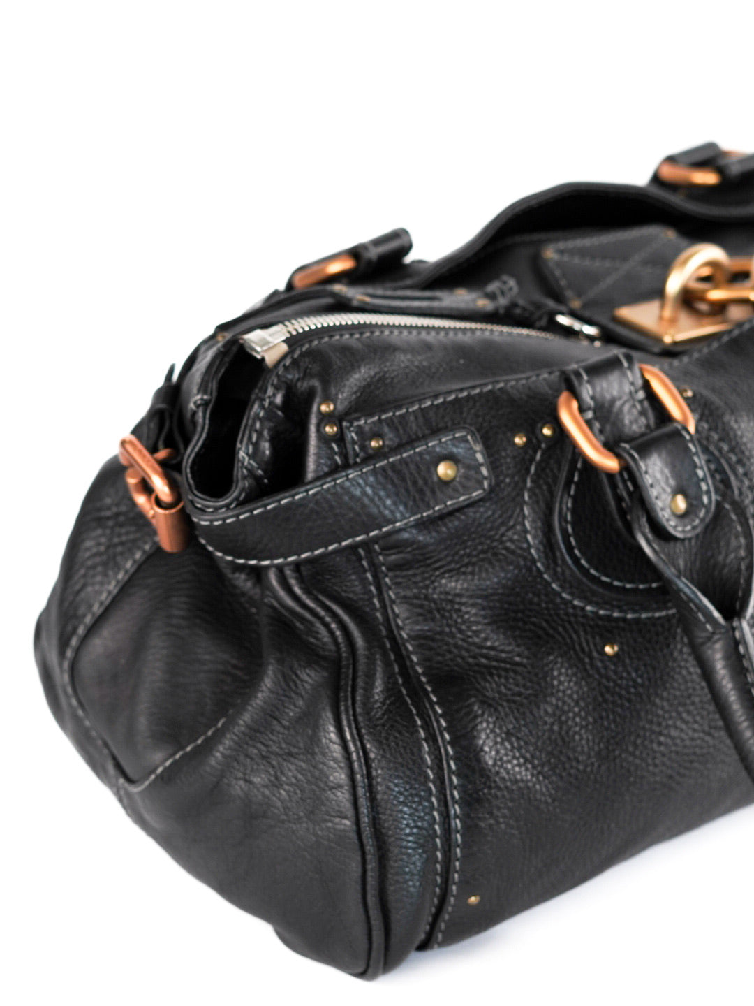 Chloé Black Paddington Leather Handbag