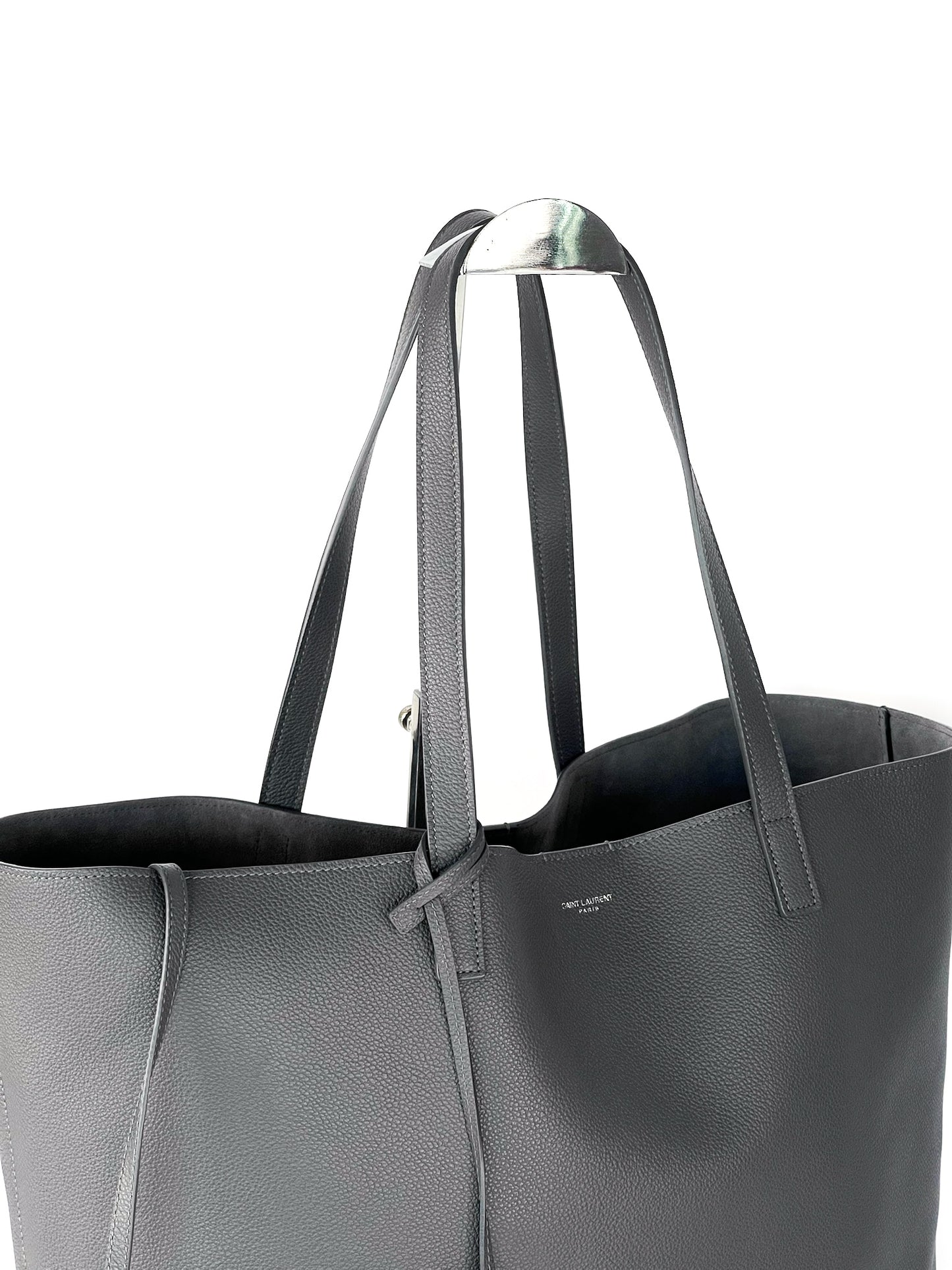 Saint Laurent Calfskin East West Shopping Tote Fog