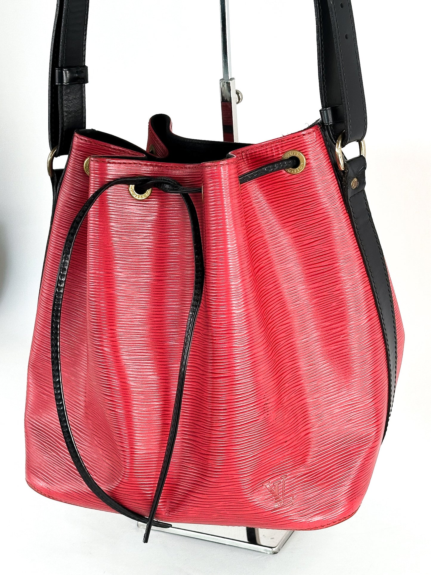 Louis Vuitton Epi Petit Bi-Color Noe Castillan Red Black