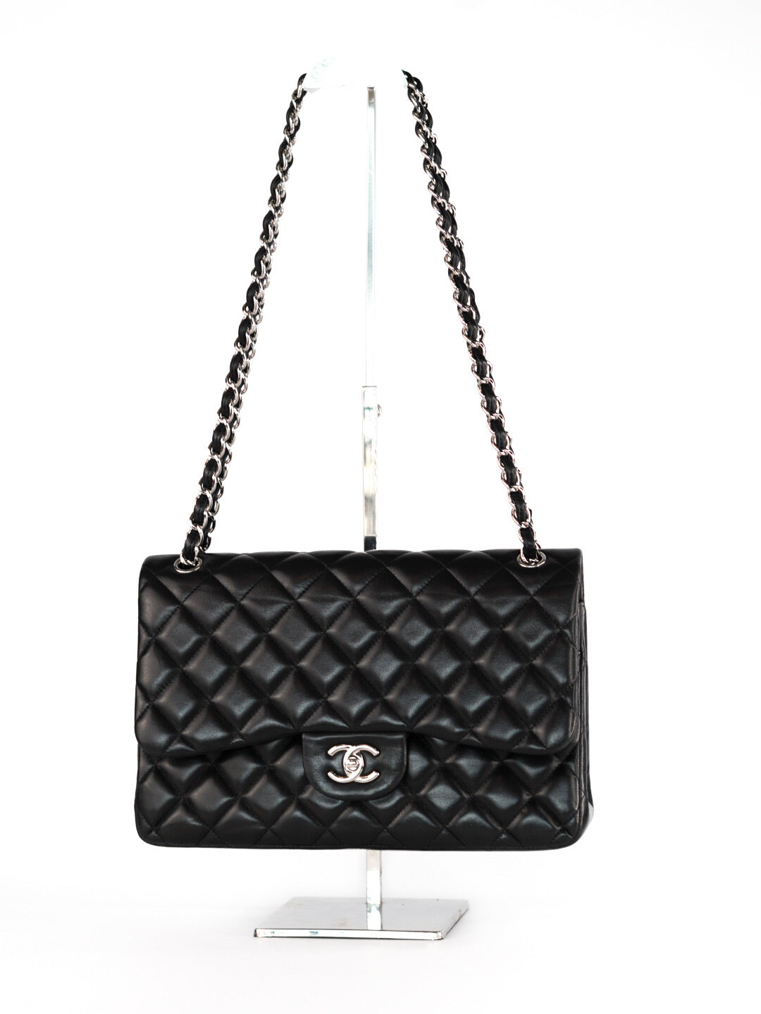 Chanel Medium Double Flap Bag Lambskin Noir