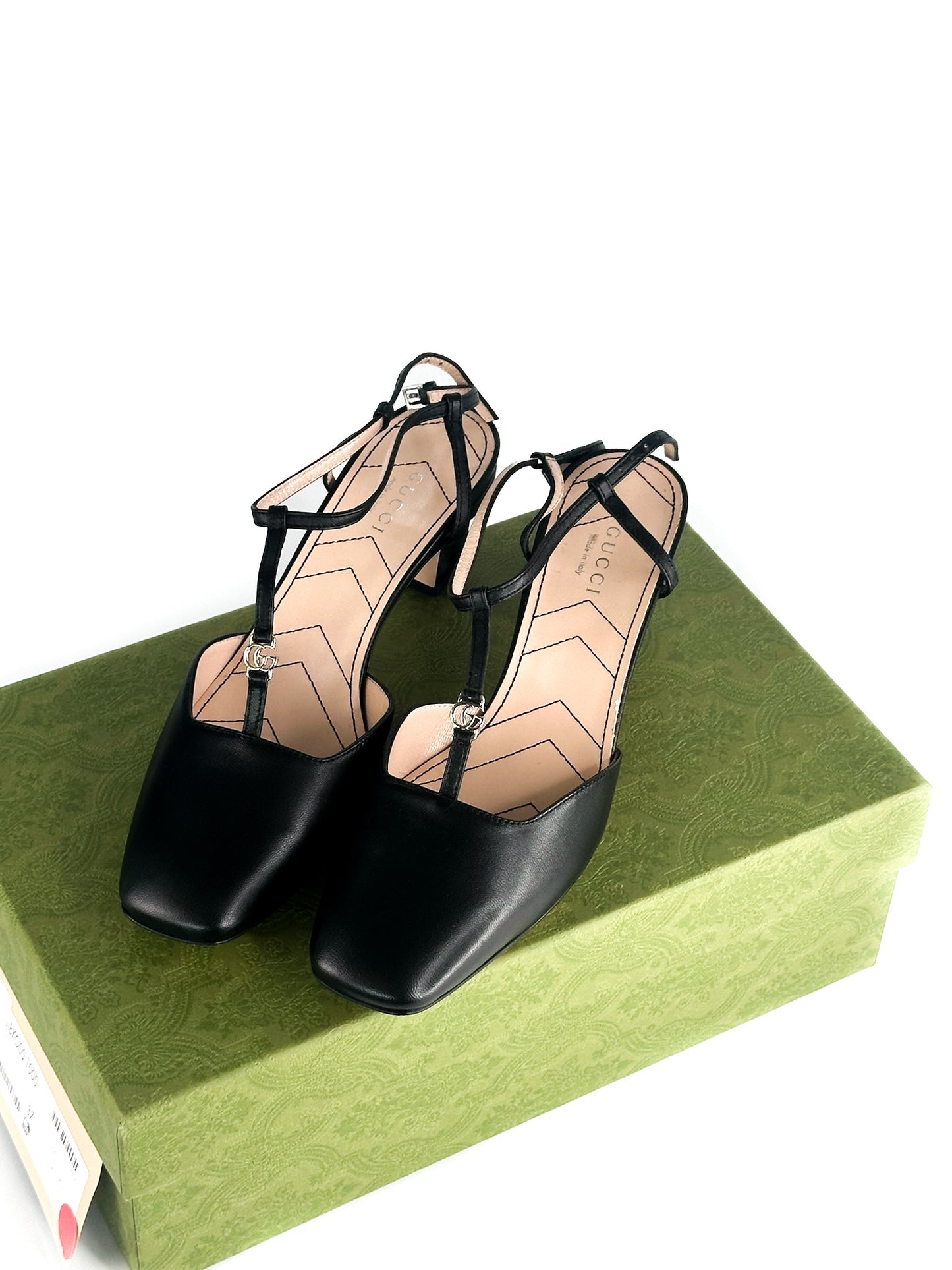 Gucci Petite GG Slingback Pumps Size 37