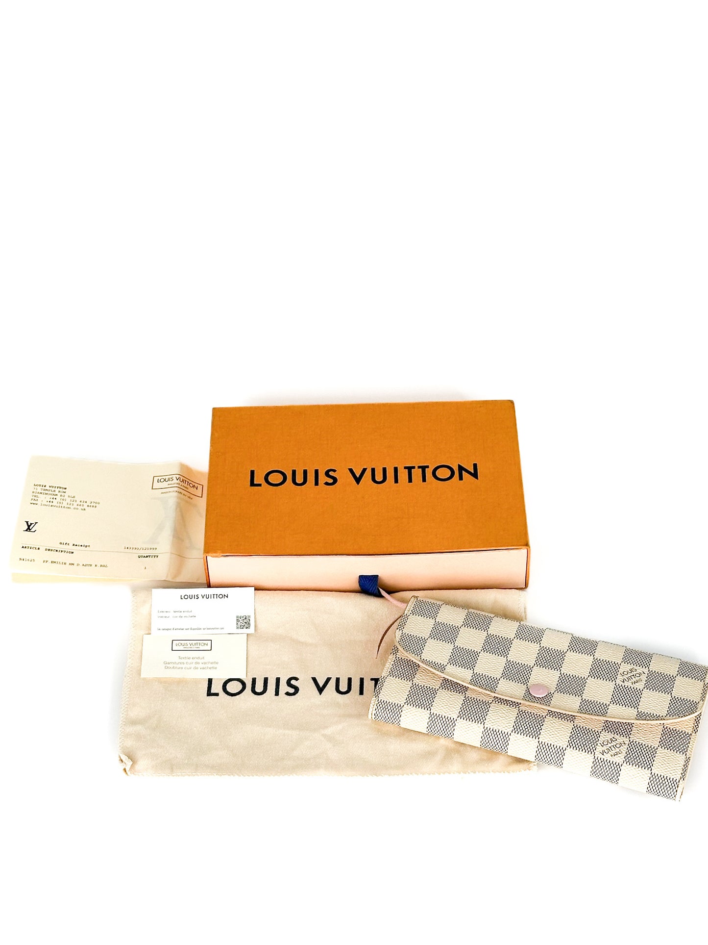 Louis Vuitton Damier Azur Canvas Emilie Wallet