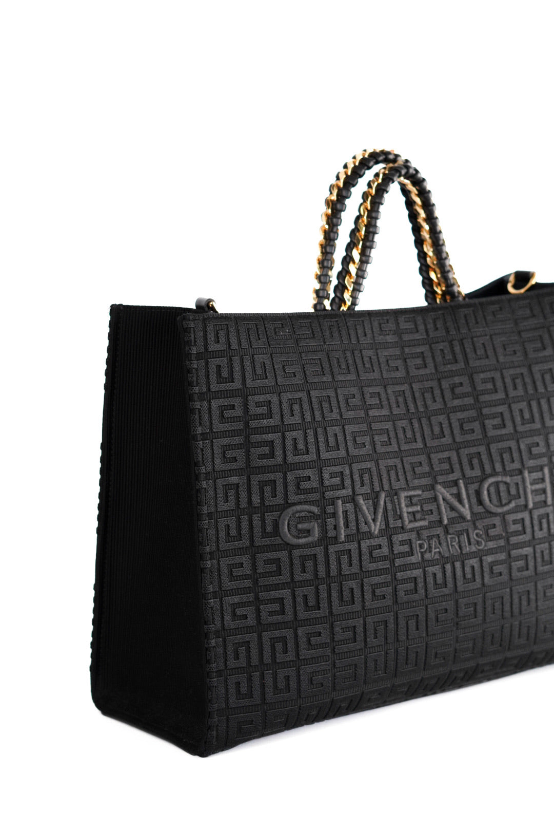 Givenchy Medium G-Tote Shopping Bag in 4G Embroidery with Chain
