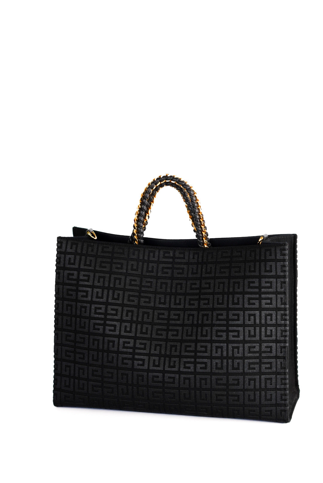 Givenchy Medium G-Tote Shopping Bag in 4G Embroidery with Chain